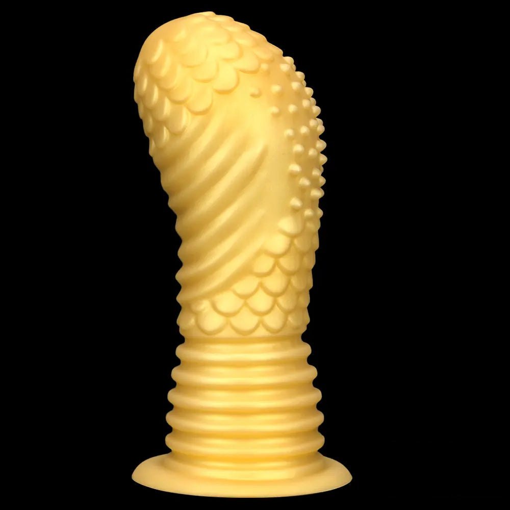 Gold dragon-scale silicone dildo, photo 11