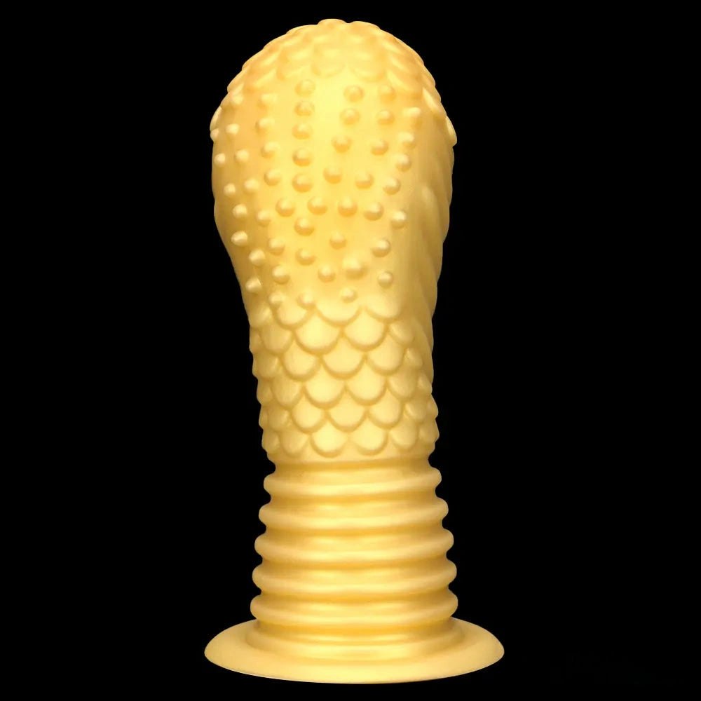 Gold dragon-scale silicone dildo, photo 12