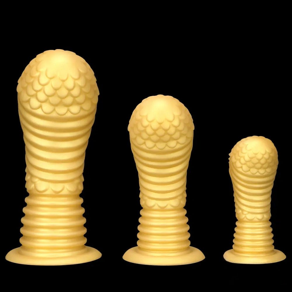 Gold dragon-scale silicone dildo, photo 13