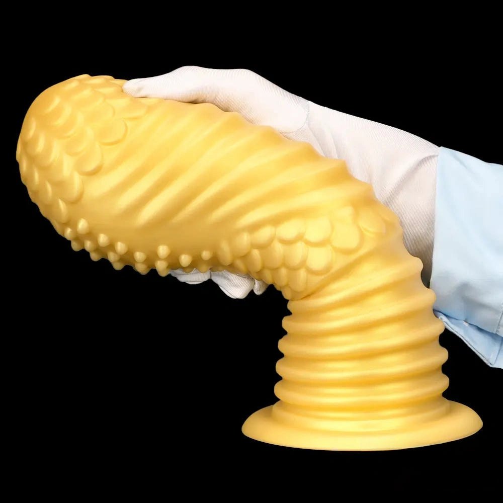 Gold dragon-scale silicone dildo, photo 14
