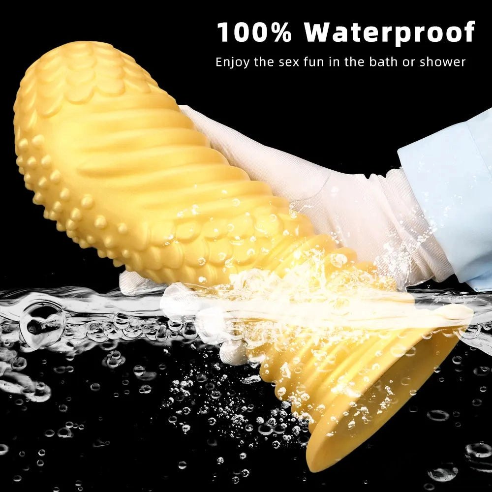Gold dragon-scale silicone dildo, photo 6