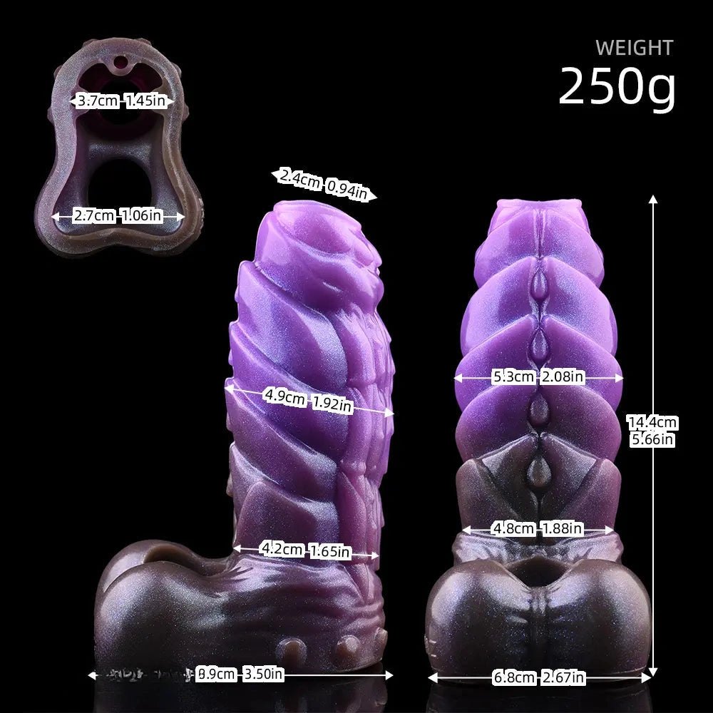 Purple dragon spike fantasy dildo, photo 5