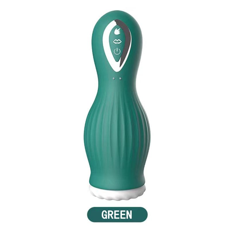 Green dragon suction and licking male masturbator