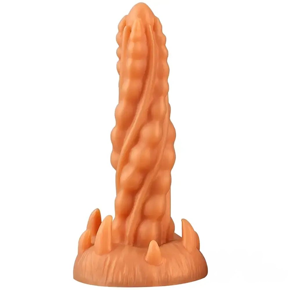 Gold dragon tail claw base fantasy dildo