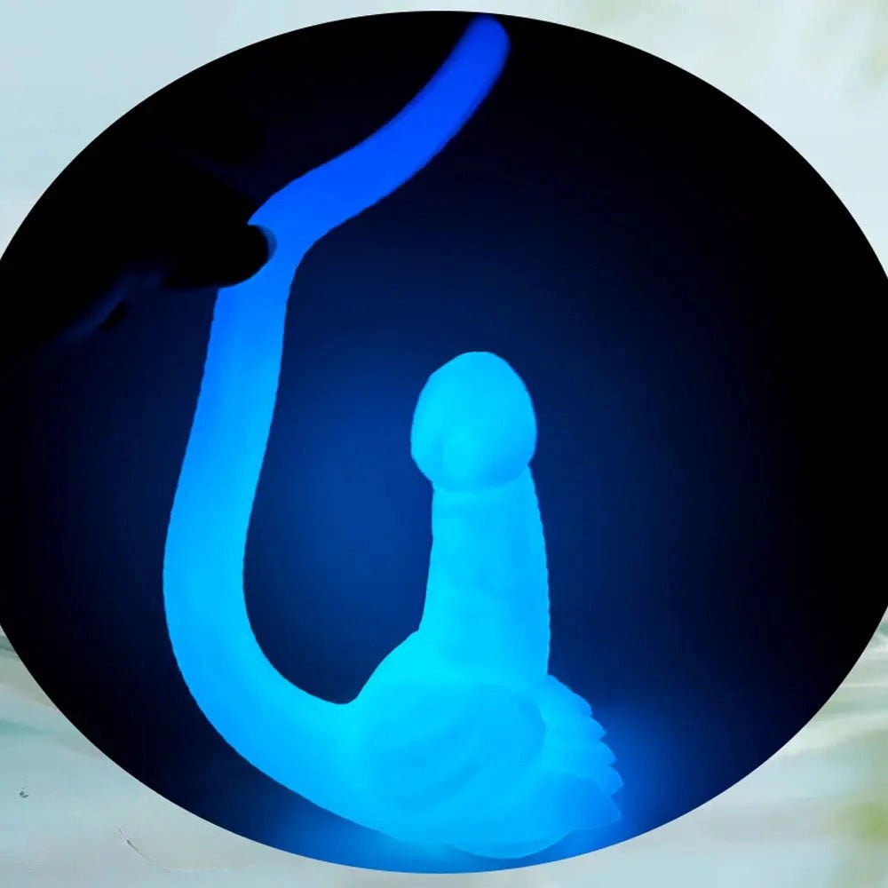 Curled tail dragon fantasy silicone dildo, photo 10