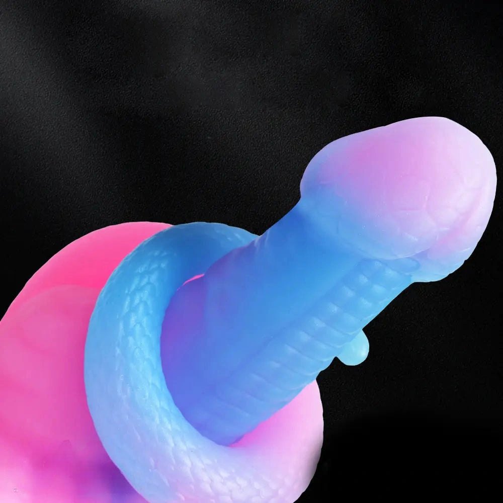 Curled tail dragon fantasy silicone dildo, photo 8