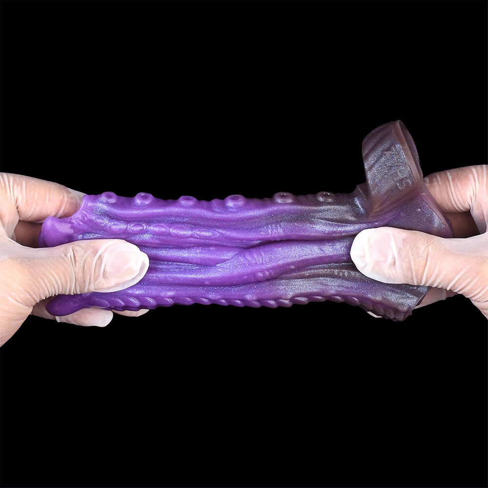 Purple silicone tentacle fantasy dildo, photo 3