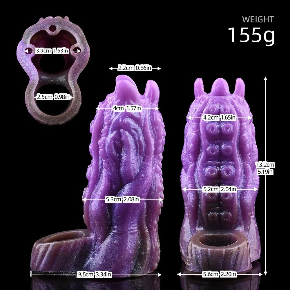 Purple silicone tentacle fantasy dildo, photo 5