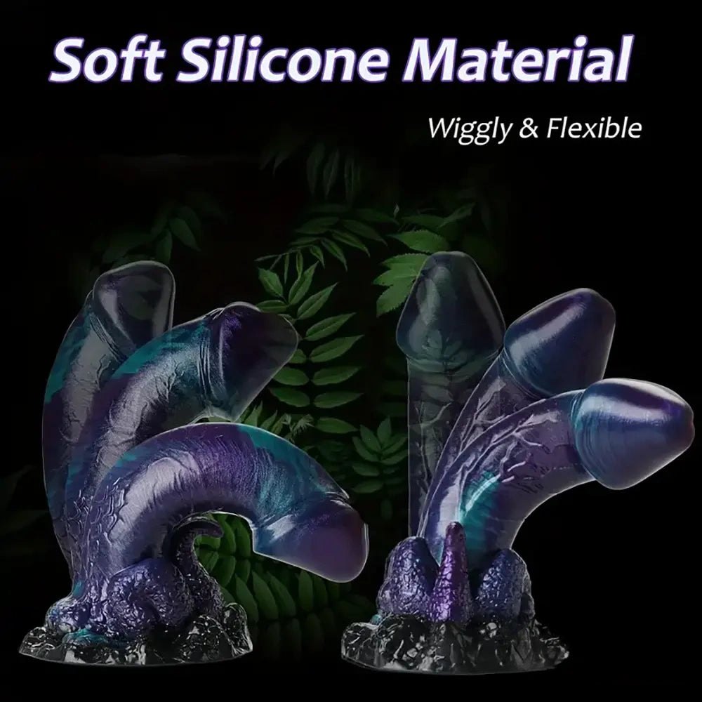 Colorful dragon fantasy dildo, photo 3