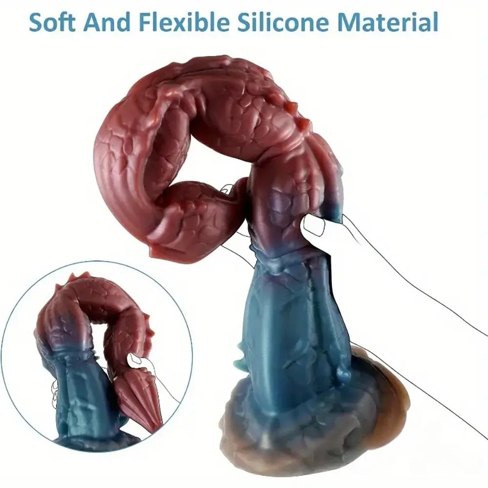 Colorful dragon tentacle dildo, photo 4