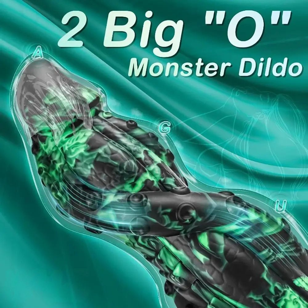 Black and green dragon scale fantasy dildo, photo 4
