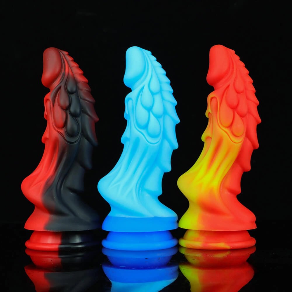 Ridged dragon fantasy silicone dildo, photo 1