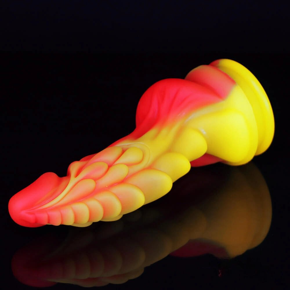 Ridged dragon fantasy silicone dildo, photo 11