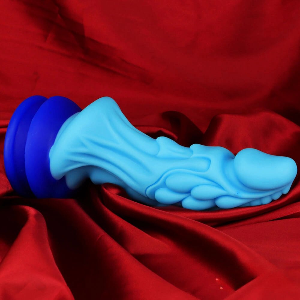 Ridged dragon fantasy silicone dildo, photo 13