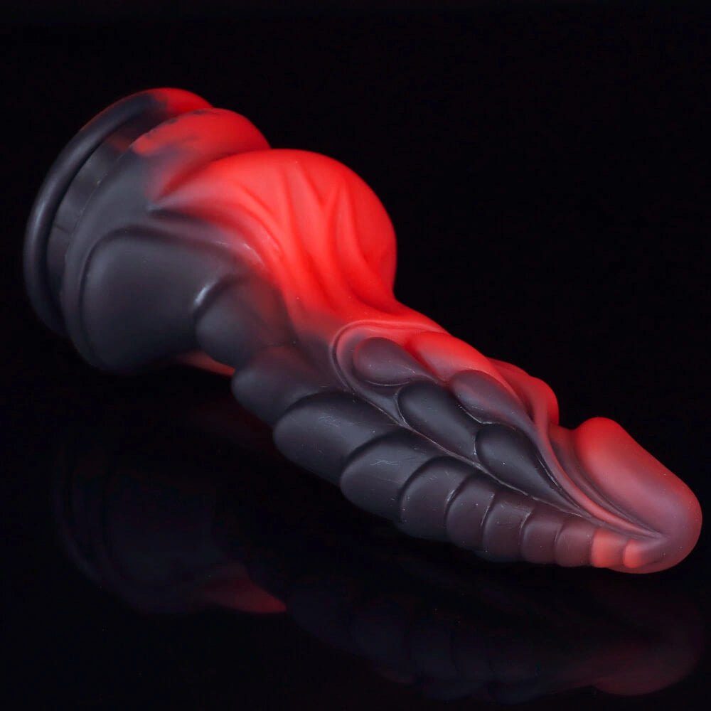 Ridged dragon fantasy silicone dildo, photo 5