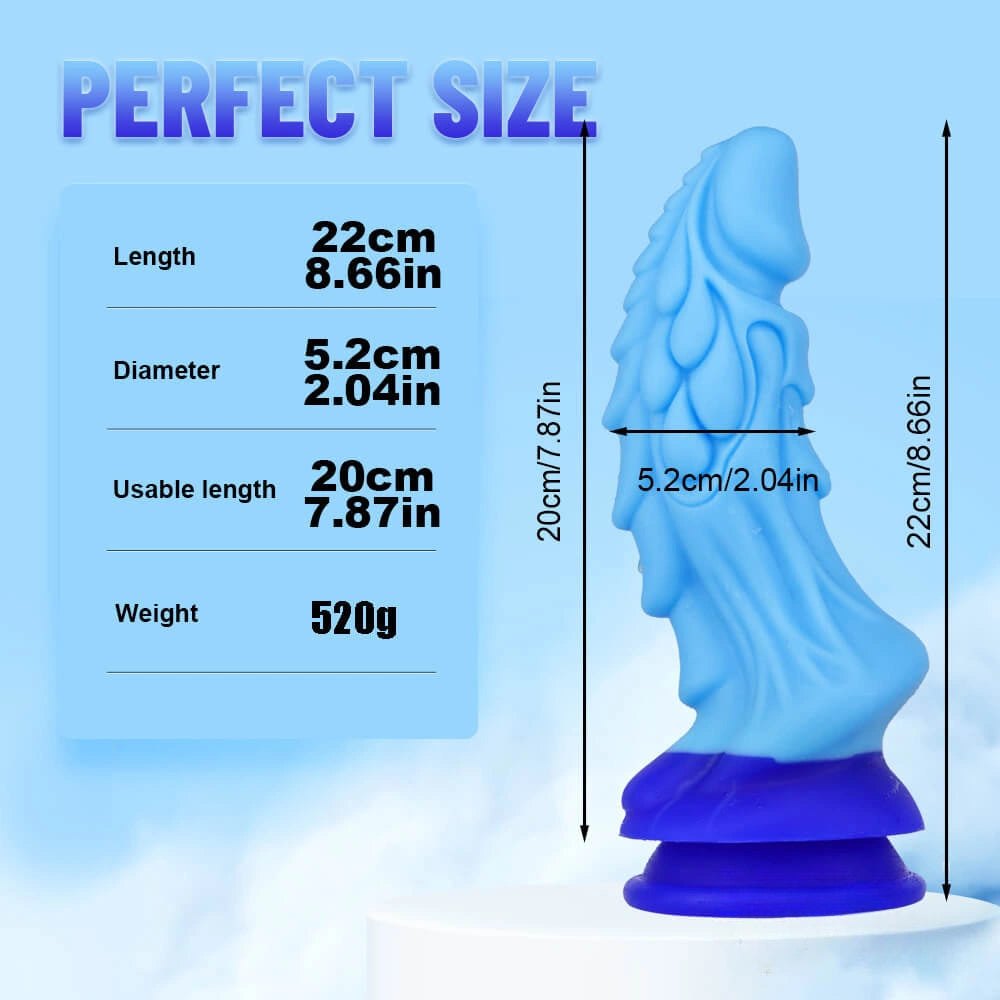 Ridged dragon fantasy silicone dildo, photo 9