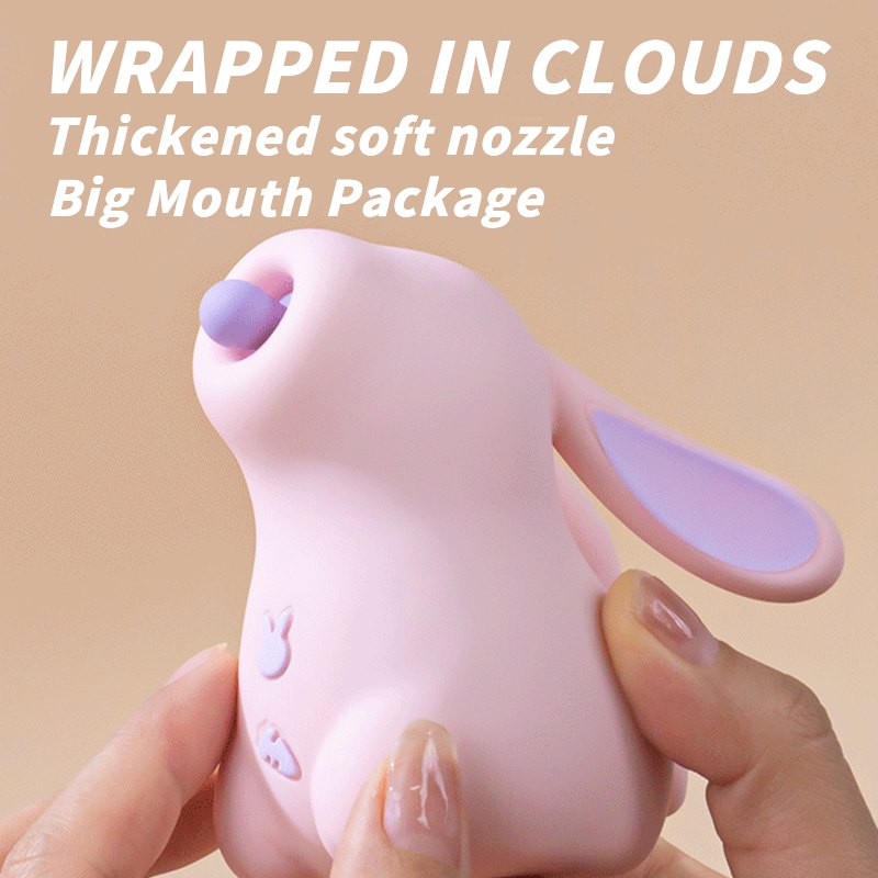 Pink rabbit-shaped clitoral suction vibrator, photo 5