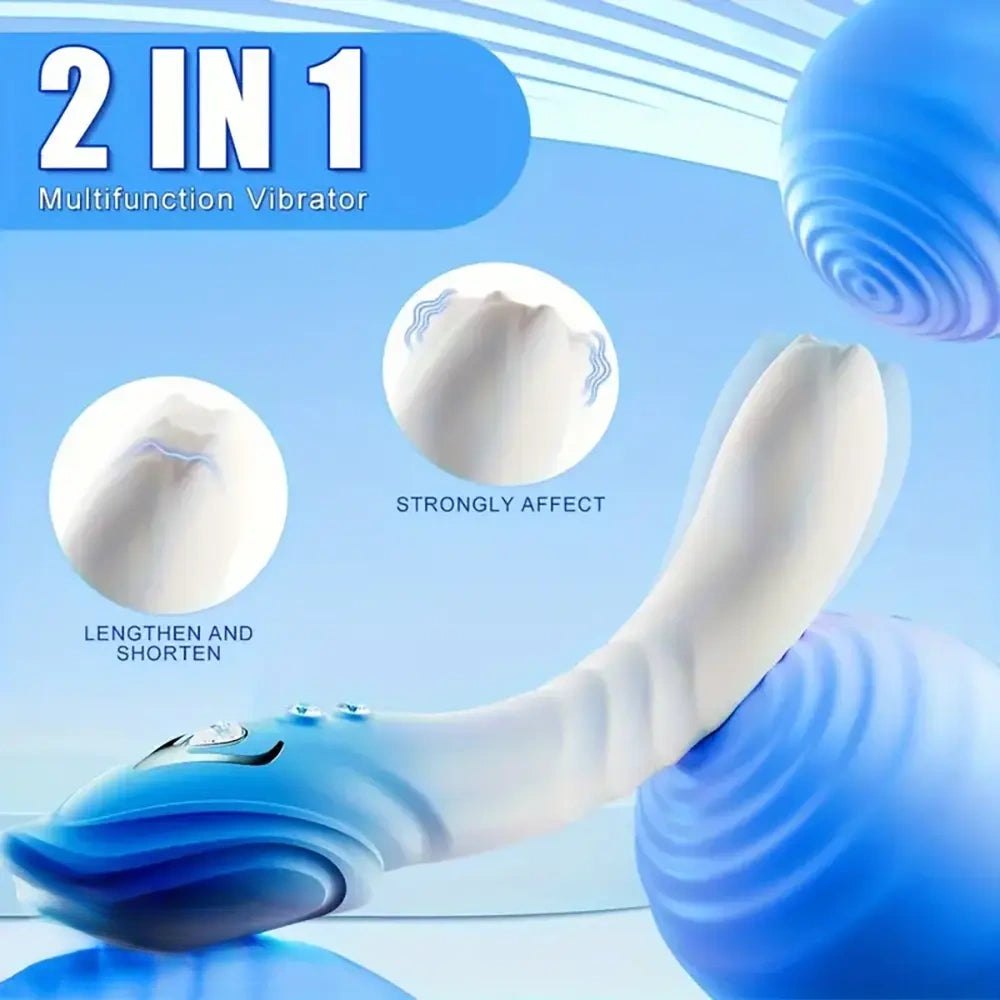 Curved silicone thrusting vibrator, photo 1