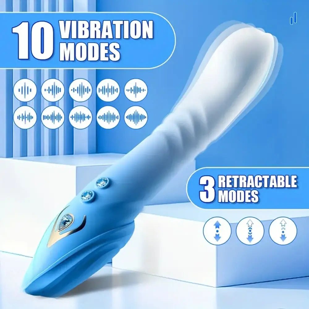 Curved silicone thrusting vibrator, photo 3