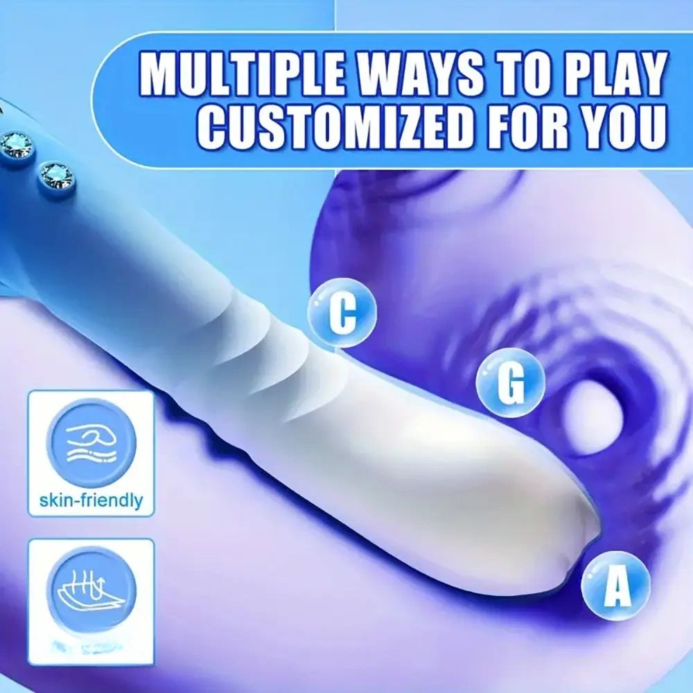 Curved silicone thrusting vibrator, photo 4