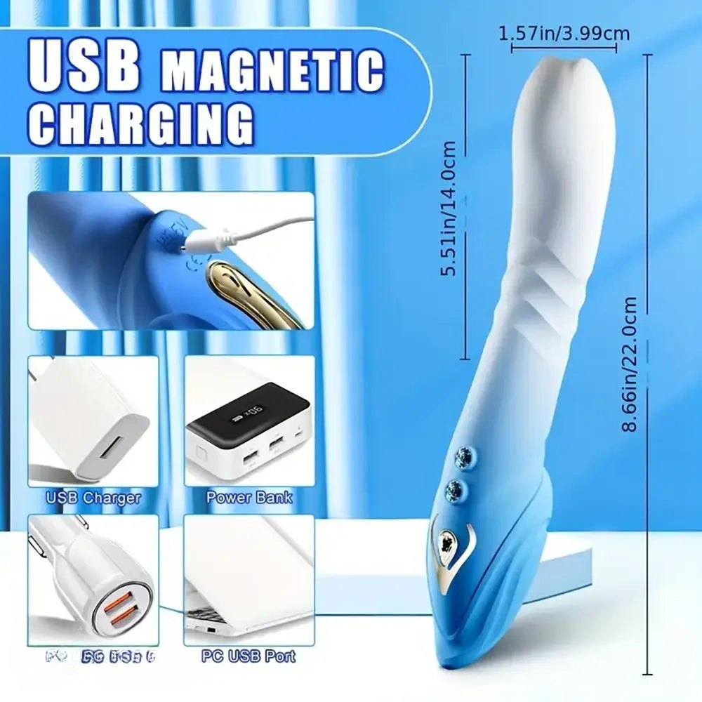 Curved silicone thrusting vibrator, photo 6