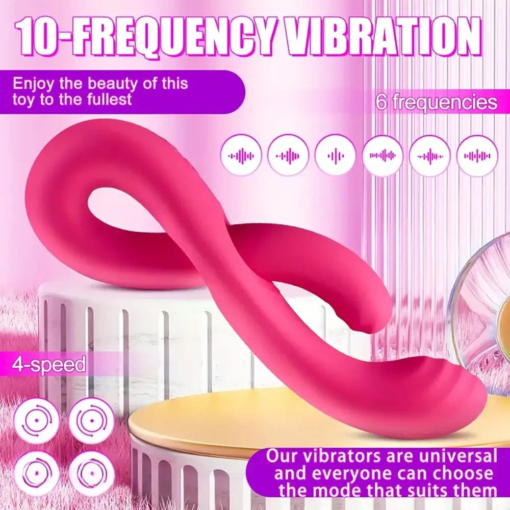 Pink dual arm vibrating dildo, photo 5