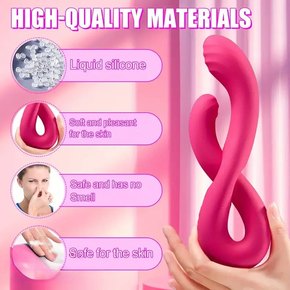 Pink dual arm vibrating dildo, photo 6