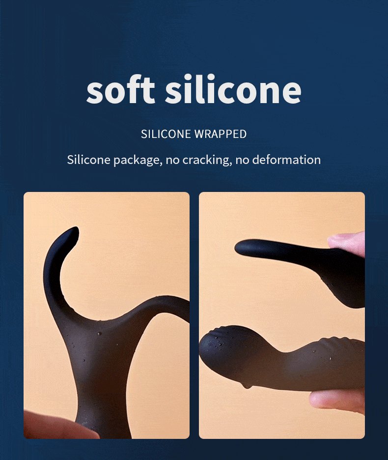 Black silicone dual arm prostate massager, photo 2