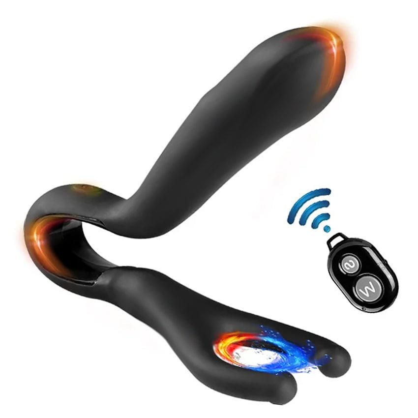 Black silicone dual arm prostate massager, photo 3