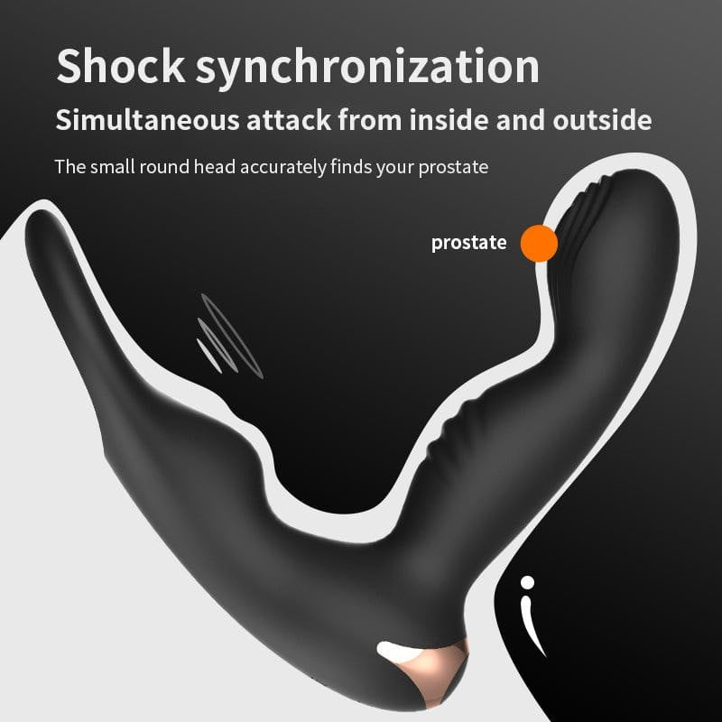 Black silicone dual arm prostate massager, photo 5
