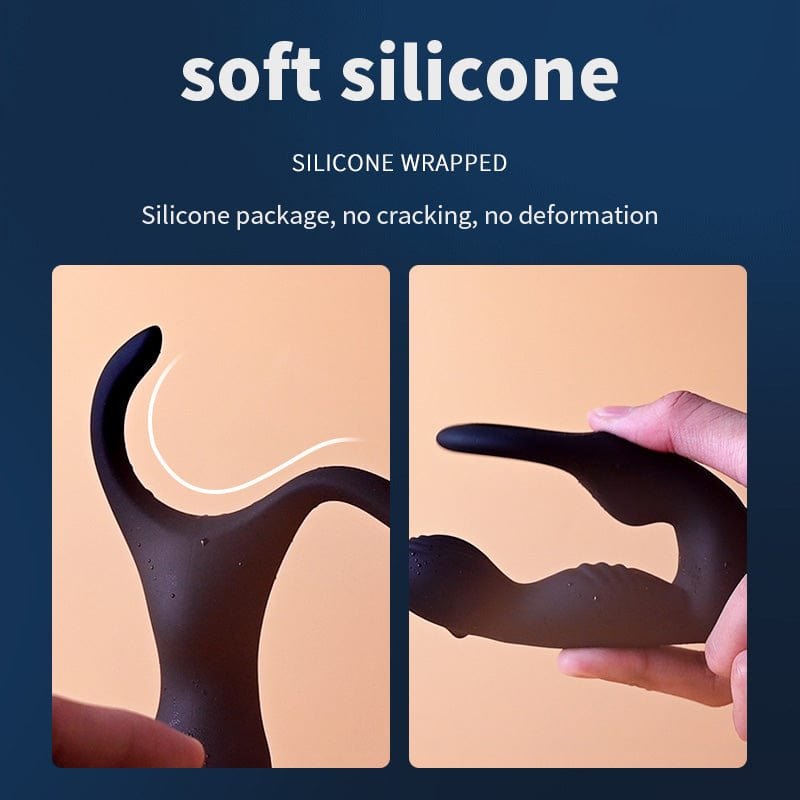 Black silicone dual arm prostate massager, photo 8