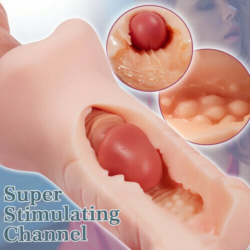 Flesh-colored dual-channel pocket pussy, photo 3