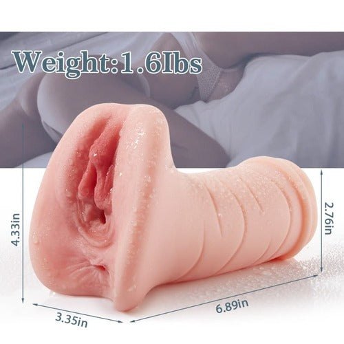 Flesh-colored dual-channel pocket pussy, photo 7