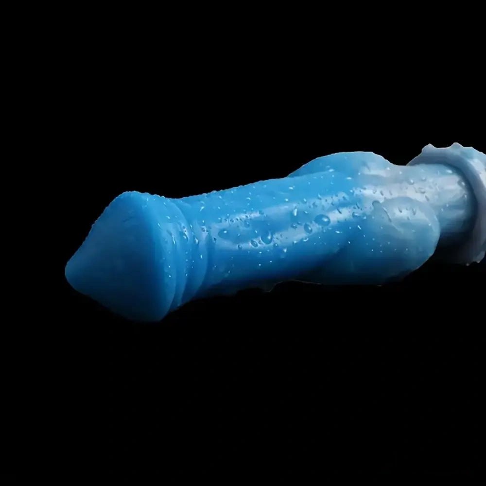 Blue and pink double ended silicone dildo, photo 6
