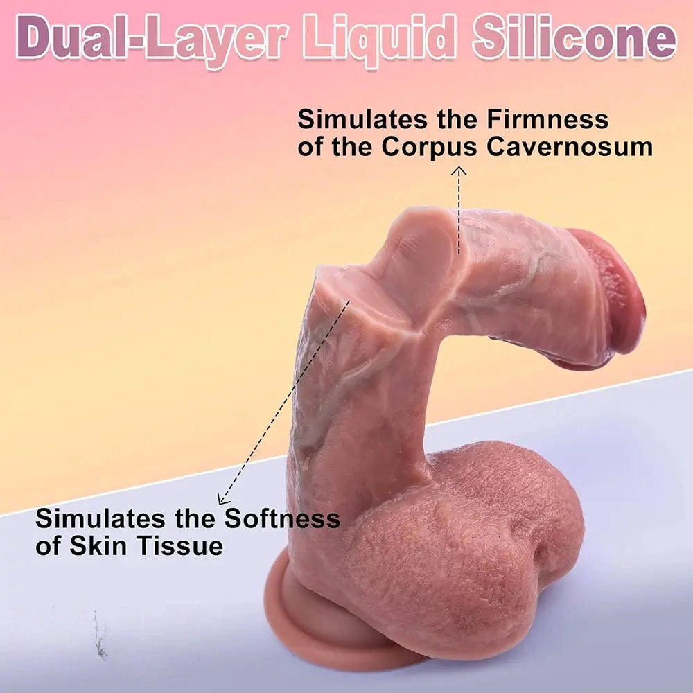 Flesh tone dual density big dildo, photo 4