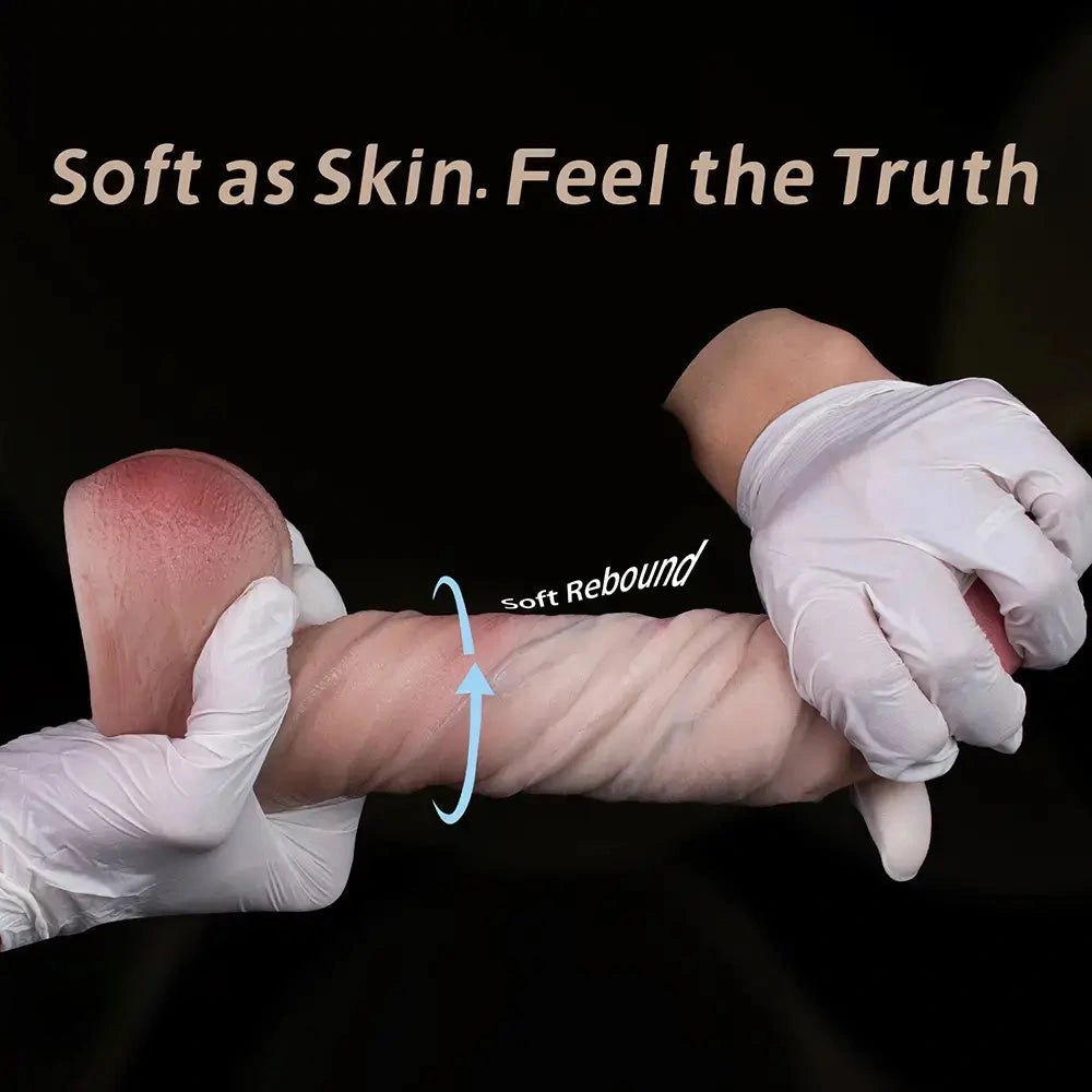Flesh tone dual density realistic silicone dildo, photo 15