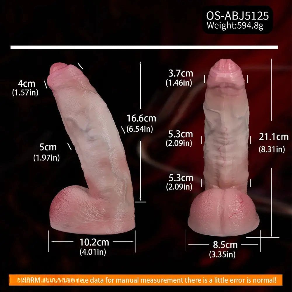 Flesh tone dual density realistic silicone dildo, photo 7