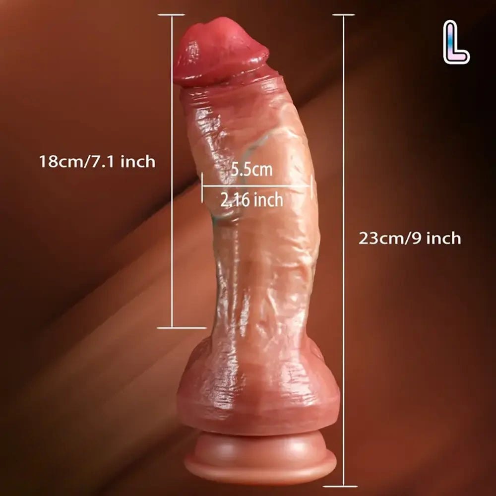 Flesh tone dual density silicone dildo, photo 7