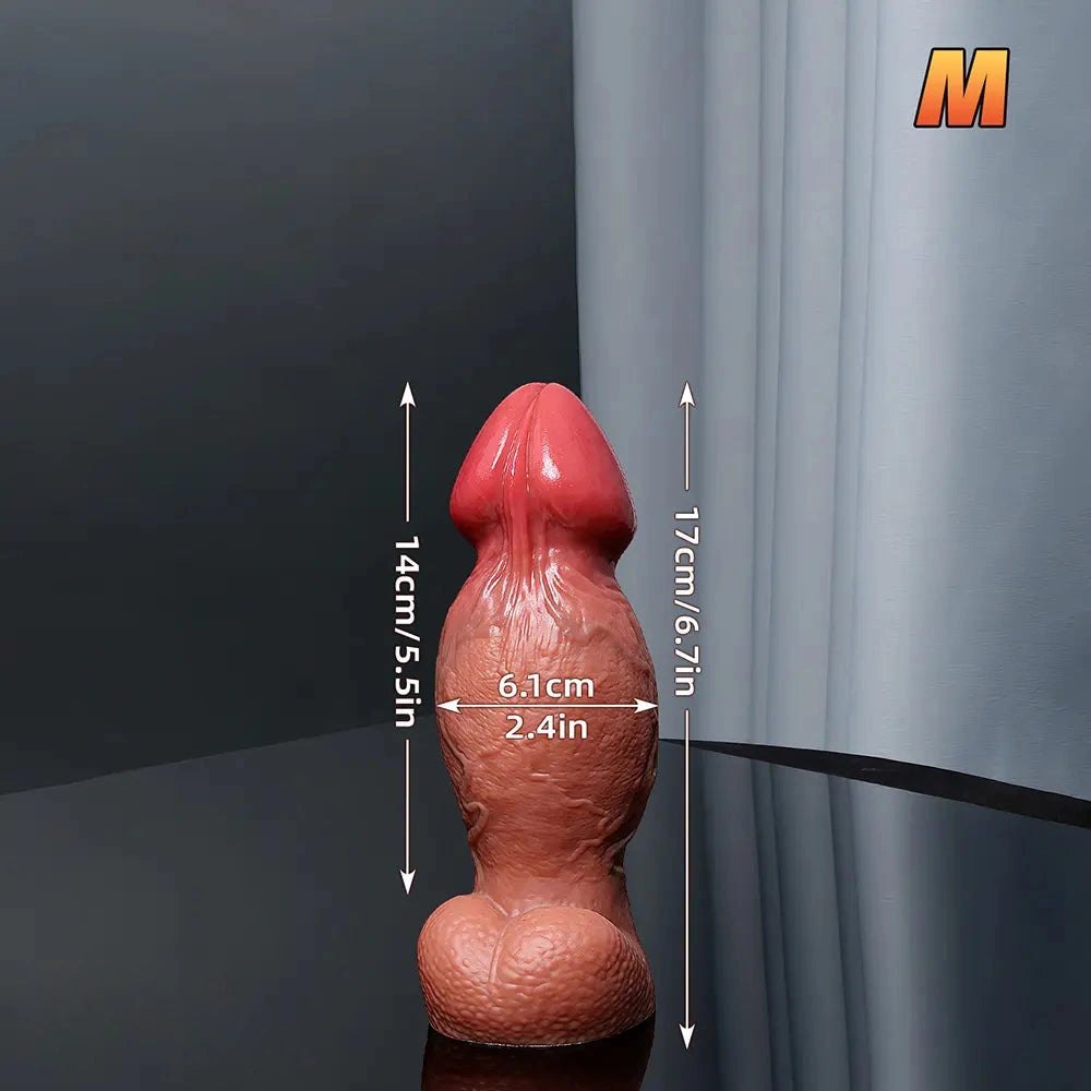 Flesh dual density silicone realistic dildo