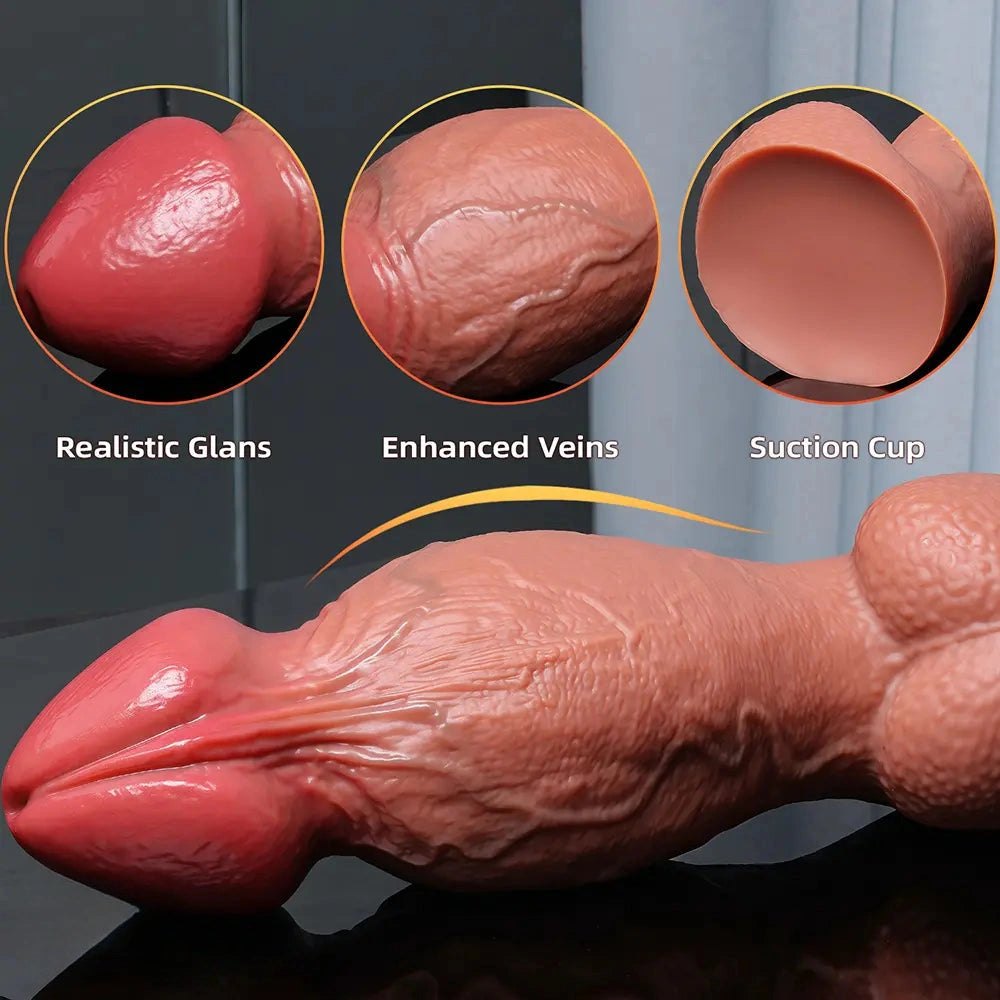 Dual density silicone realistic dildo, photo 6