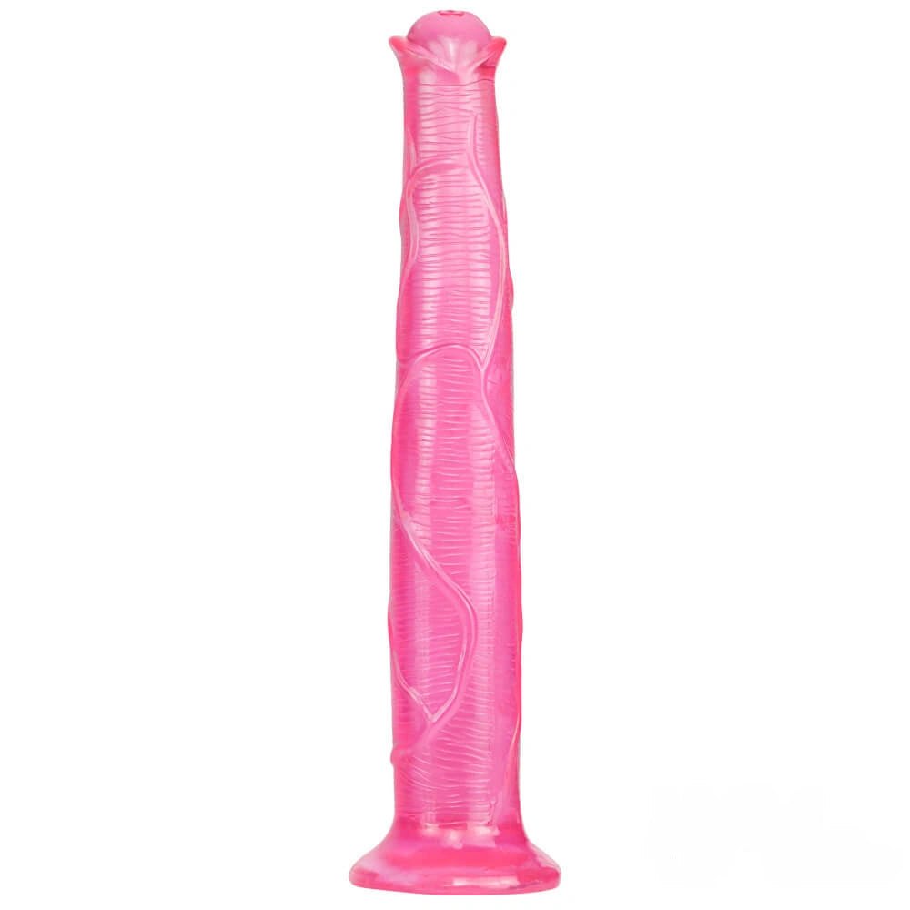 Pink realistic dual density dildo