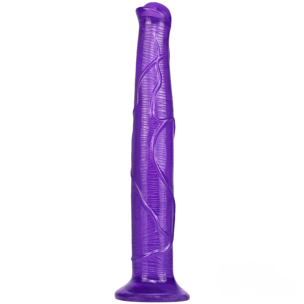 Purple realistic dual density dildo