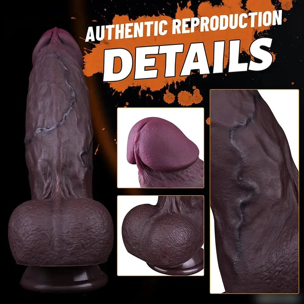 Dual density silicone suction cup realistic dildo, photo 10
