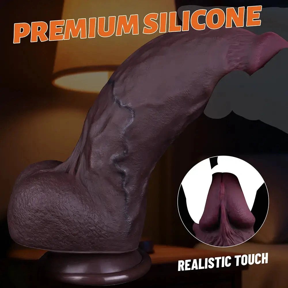 Dual density silicone suction cup realistic dildo, photo 13