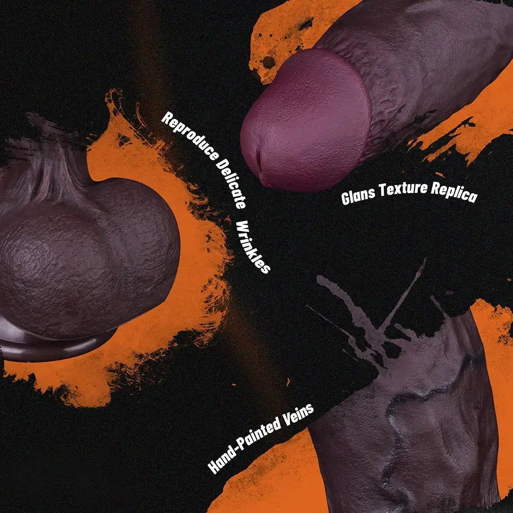 Dual density silicone suction cup realistic dildo, photo 14