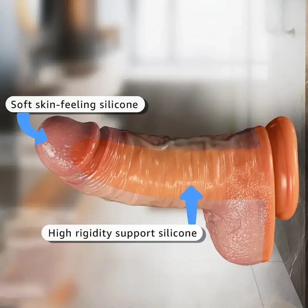 Flesh silicone realistic dildo, photo 6