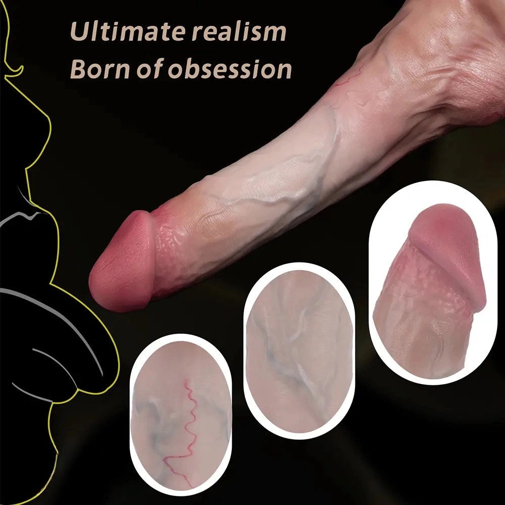 Flesh silicone realistic suction cup dildo, photo 4
