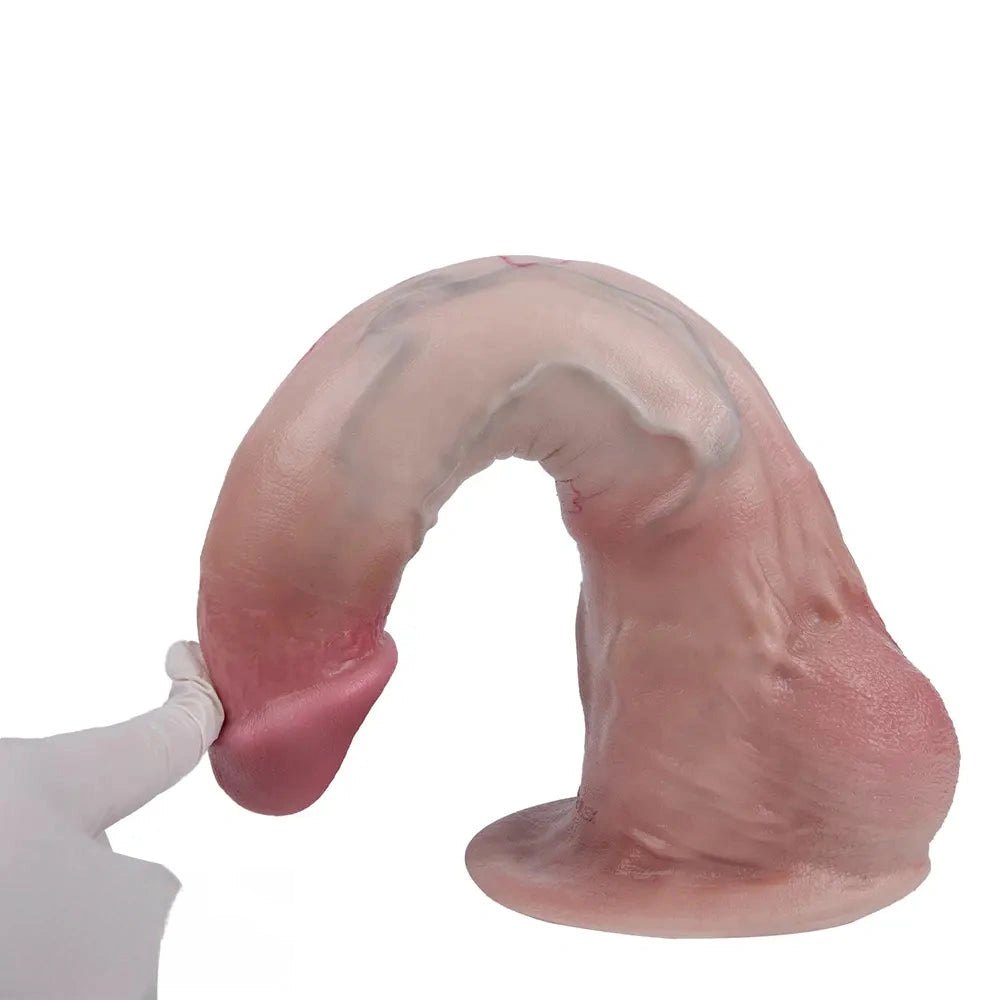 Flesh silicone realistic suction cup dildo, photo 7