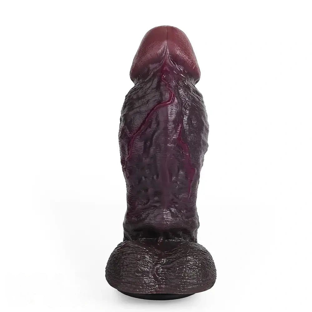 Coffee brown dual density silicone suction cup dildo, photo 12