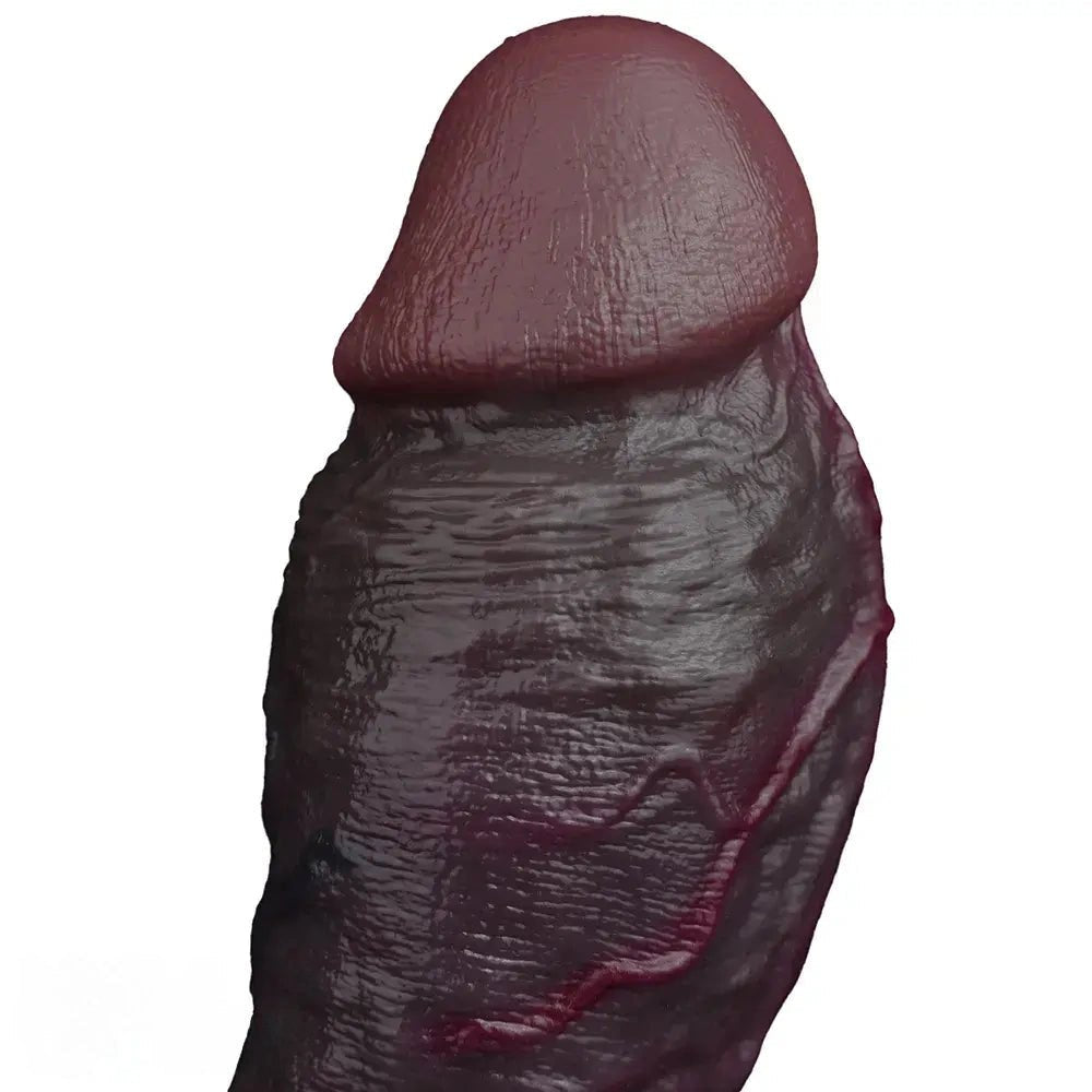 Coffee brown dual density silicone suction cup dildo, photo 14